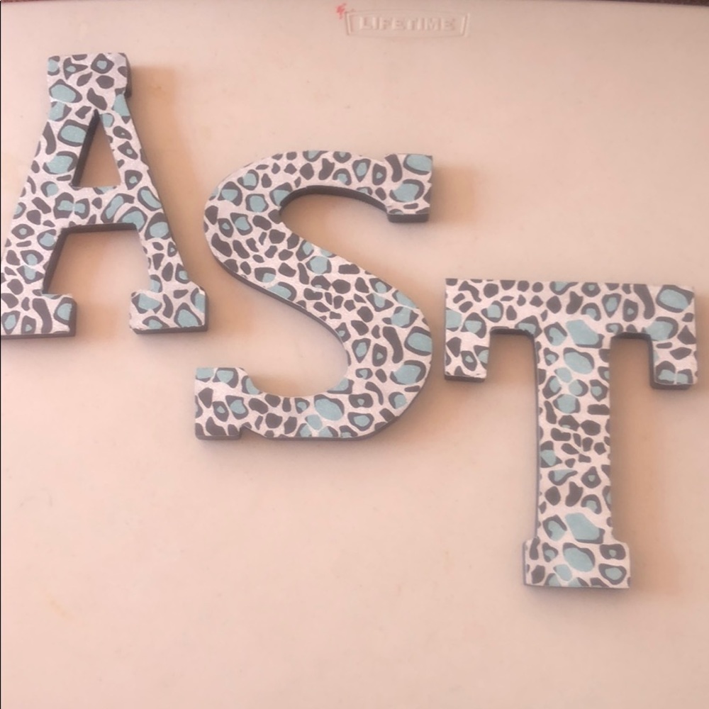 Handmade AST letters